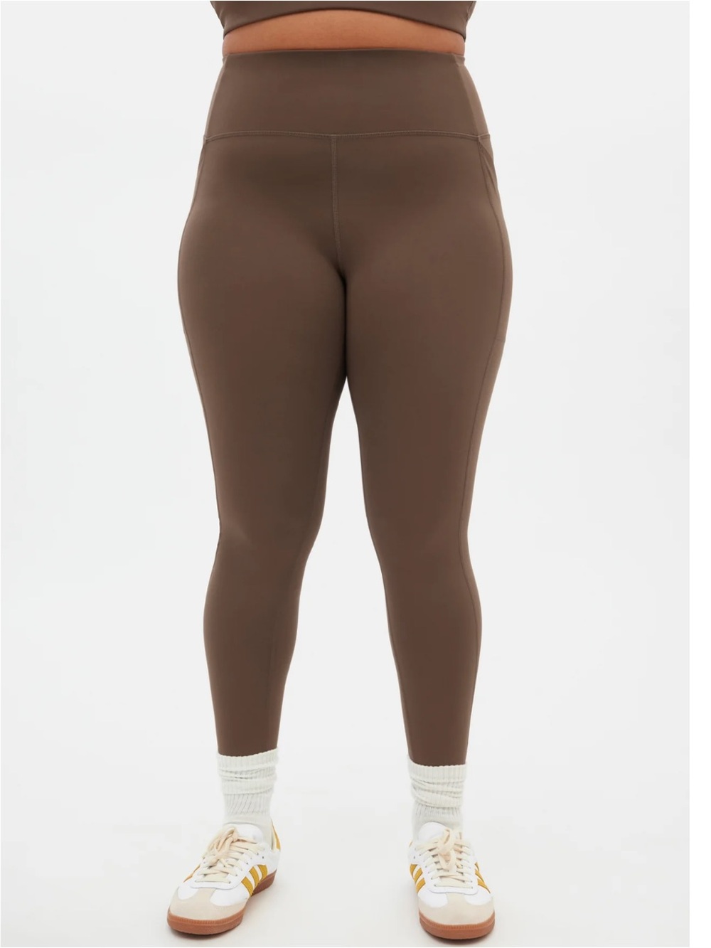 [girlfriend collective] High-Rise Compressive Leggings in Cafe Brown